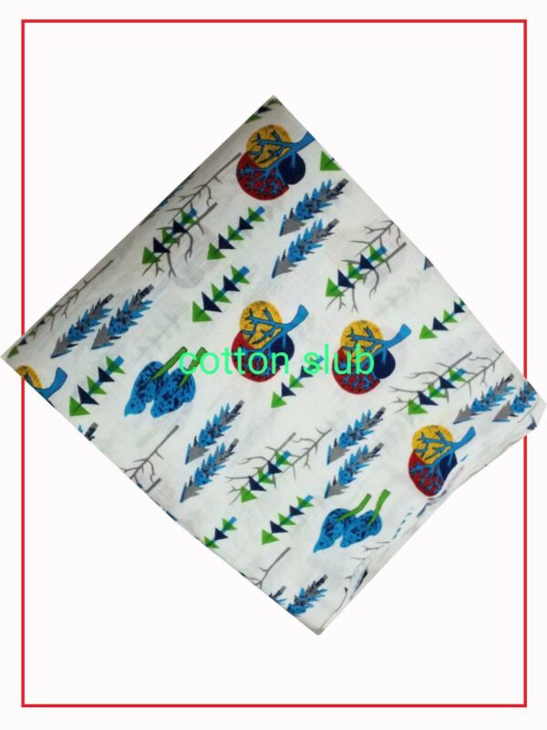 Slub cotton Printed